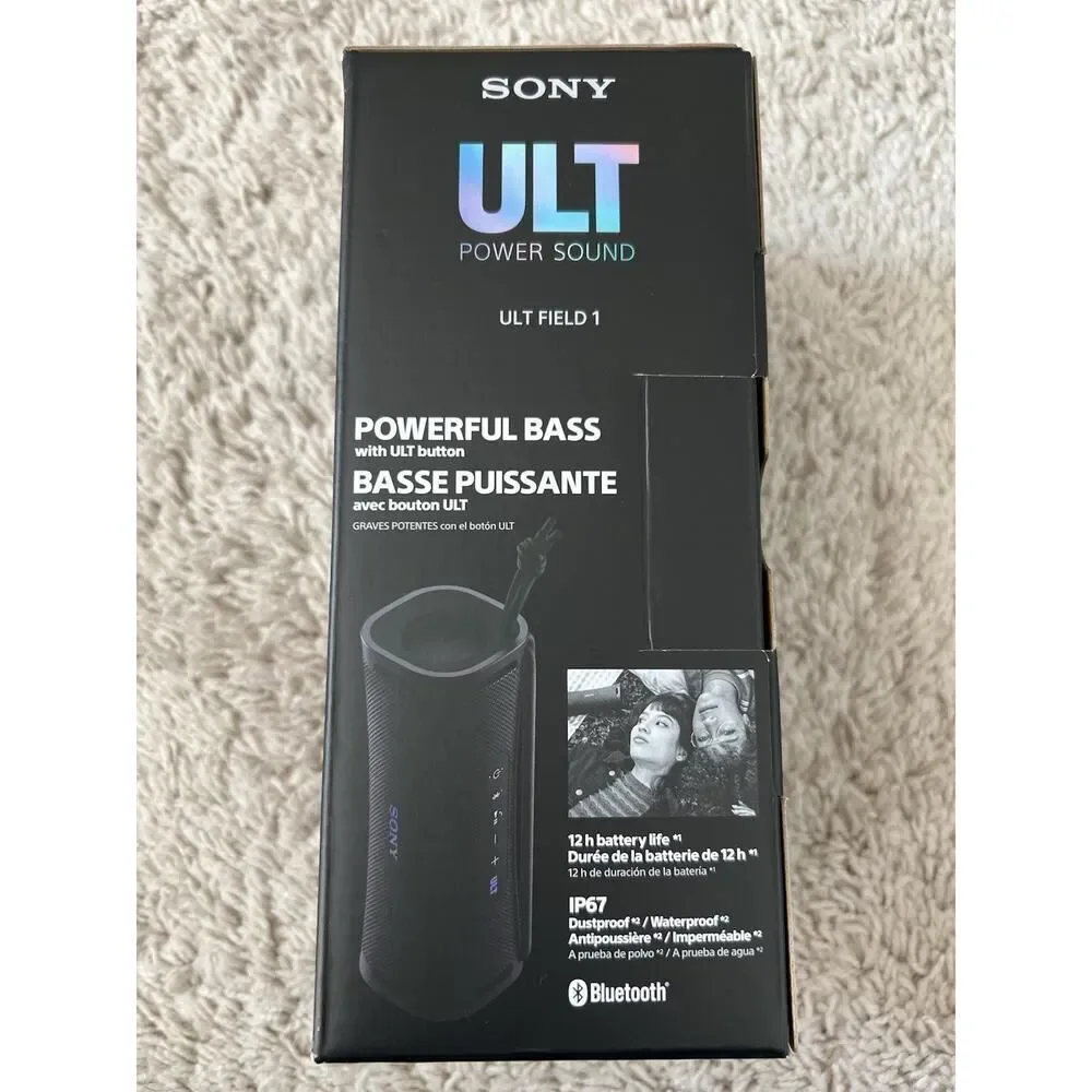 Sony ULT Field 1 Wireless Portable Bluetooth Speaker Black -New